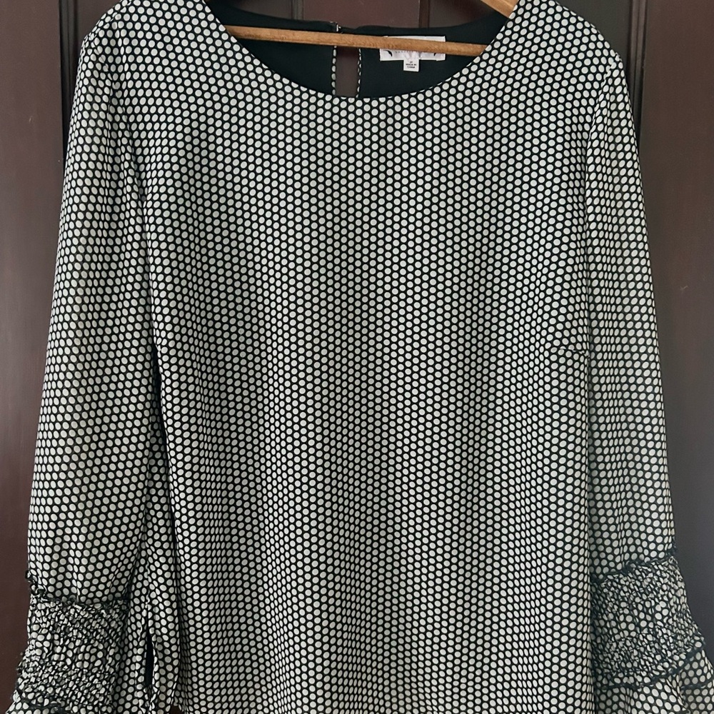 Black and White Polka Dot Blouse